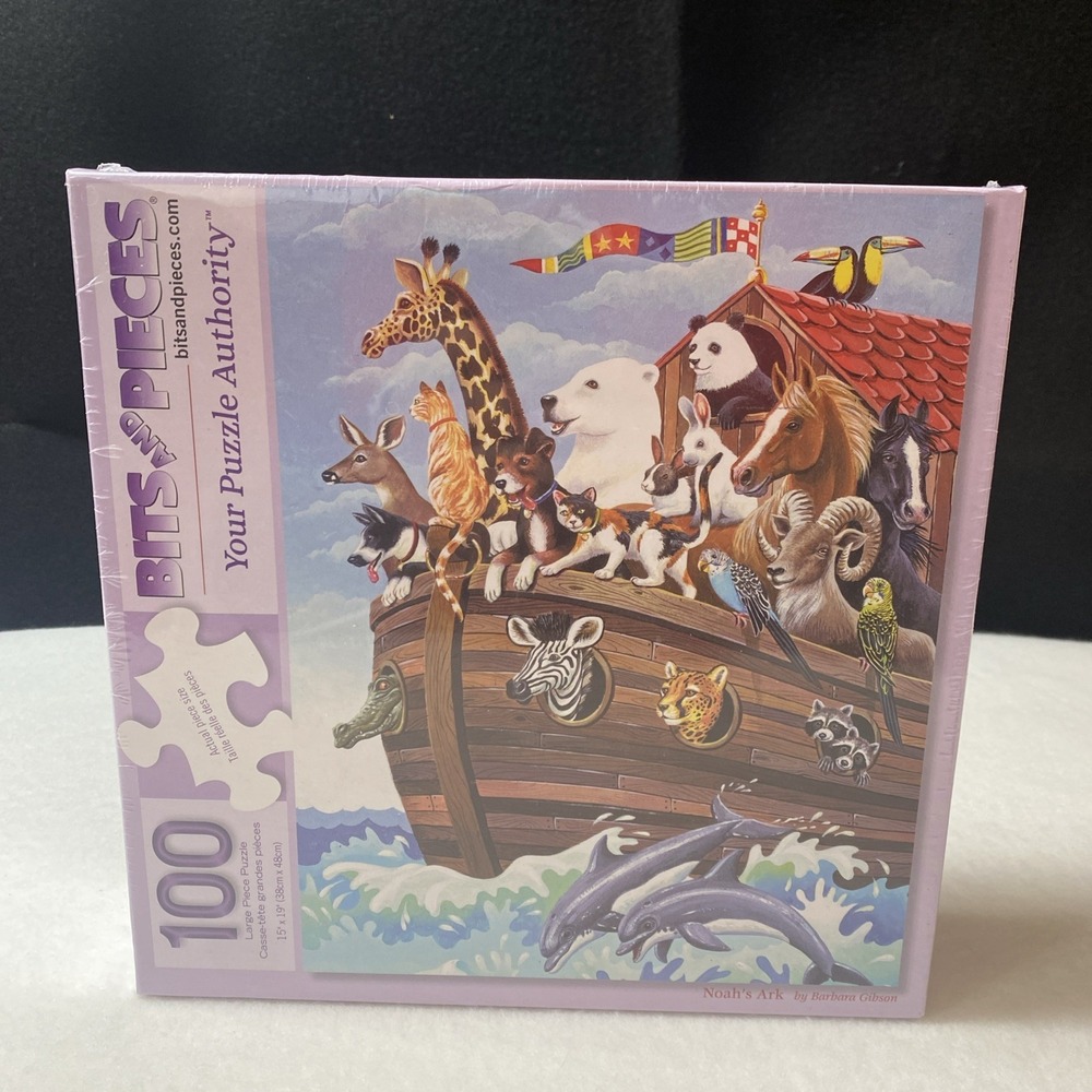 Bits And Pieces Noah's Ark Jigsaw Puzzle 100 Large Piece New Sealed Recycled